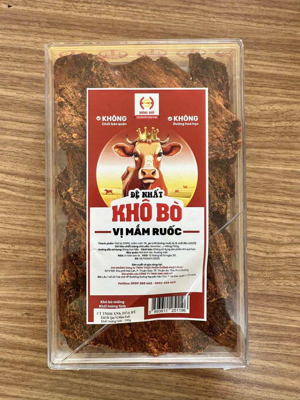 Khô Bò Mắm Ruốc Gói 500 Gram